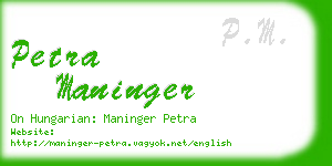 petra maninger business card